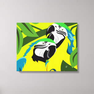 Impressão Em Tela Arte abstrata do Macaw