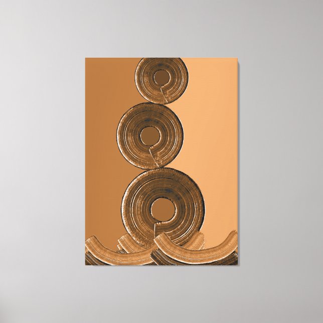 Impressão Em Tela Arte Abstrata Dourada – Moderna (Frente)