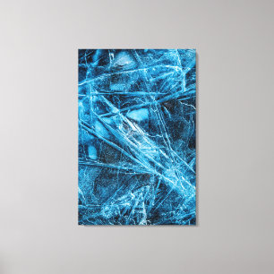 Impressão Em Tela Arte abstrata em foto de gelo azul