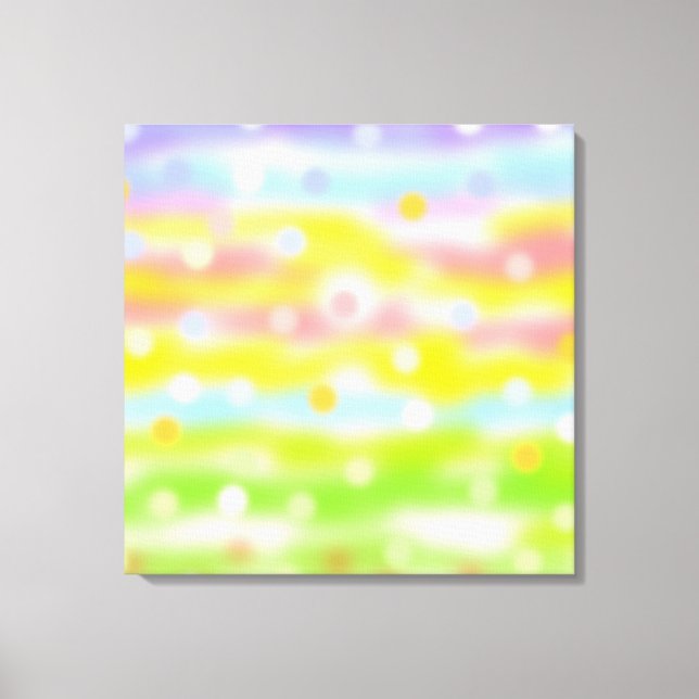 Impressão Em Tela Arte Abstrata em Tons Multicoloridos (Frente)