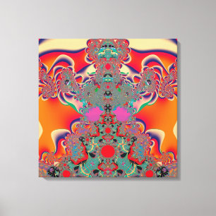 Impressão Em Tela Arte Abstrata Meditação Vermelha