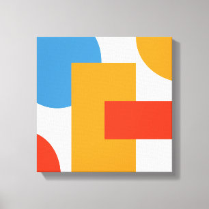 Impressão Em Tela Arte Abstrata Moderna Formas Geométricas