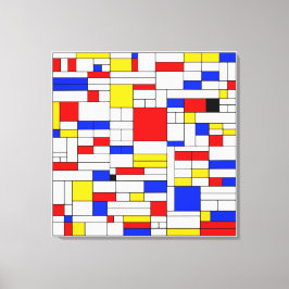 Impressão Em Tela Arte Abstrata no Estilo de Piet Mondrian