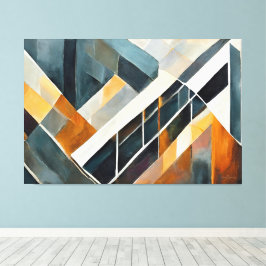 Impressão Em Tela Arte abstrata pintada tom terroso