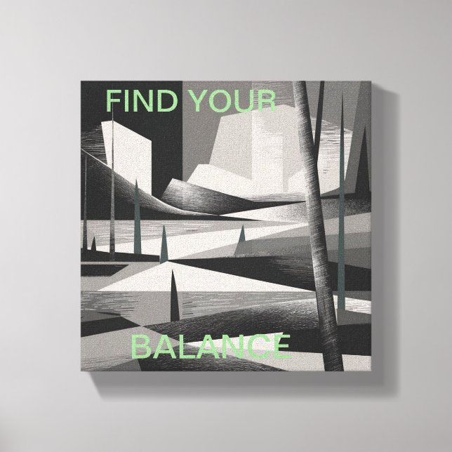 Impressão Em Tela arte abstrato (Frente)