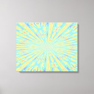 Impressão Em Tela Arte Abstrato Azul Molhada