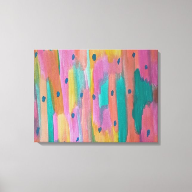 Impressão Em Tela Arte Abstrato Colorida (Frente)