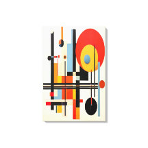 Arte Abstrato Geométrica Inspirada por Bauhaus Vib