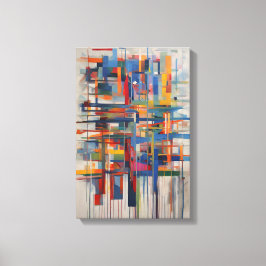 Impressão Em Tela Arte Abstrato Geométrica Moderna