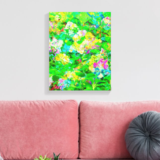 Impressão Em Tela Arte abstrato Verde (Insitu(Sala de estar))