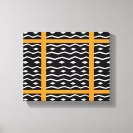 Impressão Em Tela Arte africana, Padrão Étnico Laranja