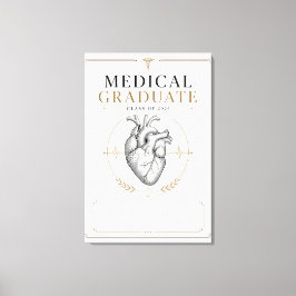 Impressão Em Tela Arte Anatômica de Graduado Médico Personalizado 20