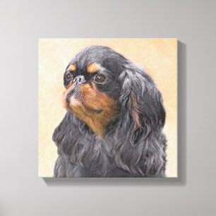Impressão Em Tela Arte Animal Original Pintura Inglesa Toy Spaniel