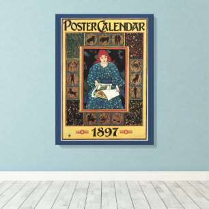 Impressão Em Tela Arte Antiga Moderna, Mulher Lendo Livro de Astrolo