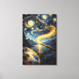 Impressão Em Tela Arte ao Seu Alcance – Pincel Celestial e Paleta