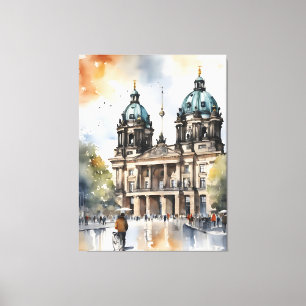 Impressão Em Tela Arte aquarela de Berlim