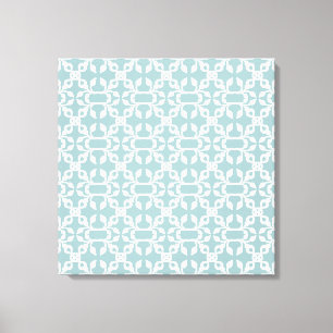 Impressão Em Tela Arte Azul Claro E Branca Deco Arte Moderna