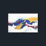 Impressão Em Tela Arte Azul Vermelha Dourada Colorida Marble Abstrat<br><div class="desc">Esta design foi criada da minha pintura de acrílico fluido de um tipo. Ele pode ser personalizado clicando no botão personalizar e adicionando um nome, iniciais ou suas palavras favoritas. Entre em contato comigo em colorflowcreations@gmail.com se você quiser usar este design em outro produto. Compre minha pintura de acrílico abstrato...</div>