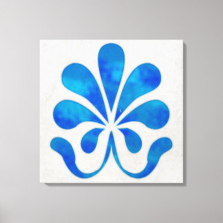 Impressão Em Tela Arte azulejo azul 24x24