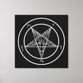 Impressão Em Tela Arte Baphomet HUGE 40"x40" em Canvass Estendido