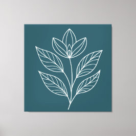 Impressão Em Tela Arte botânica minimalista