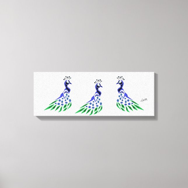 Impressão Em Tela Arte canvas: Peacocks (Frente)