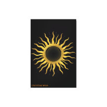 Arte Celestial para Parede Eclipse Solar Dourado C
