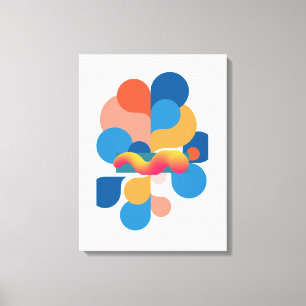 Impressão Em Tela Arte Colorida Abstrata para Parede, Arte Geométric