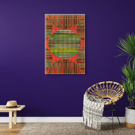 Impressão Em Tela Arte colorida de abstrato geométrica moderna