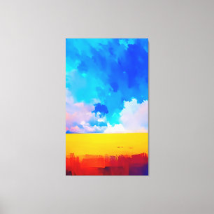 Impressão Em Tela Arte Colorida de Paisagem Moderna Abstrato