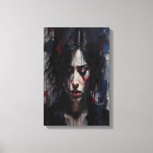 Impressão Em Tela Arte Contemporânea Retrato Emocional abstrato