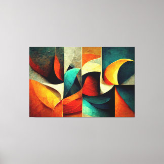 Impressão Em Tela Arte da Al Art Gallery™ Abstrato AI: A Onda