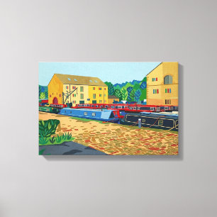 Impressão Em Tela Arte da Bacia do Canal de Sowerby Bridge