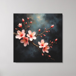 Impressão Em Tela Arte da Flor de Pêssego Vietnamita