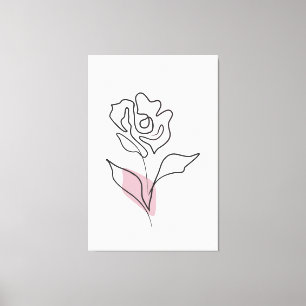 Impressão Em Tela Arte da linha da flor