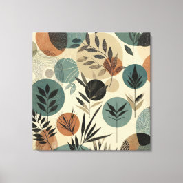 Impressão Em Tela Arte da Linha Vegetal Minimalista com Tonturas Ter