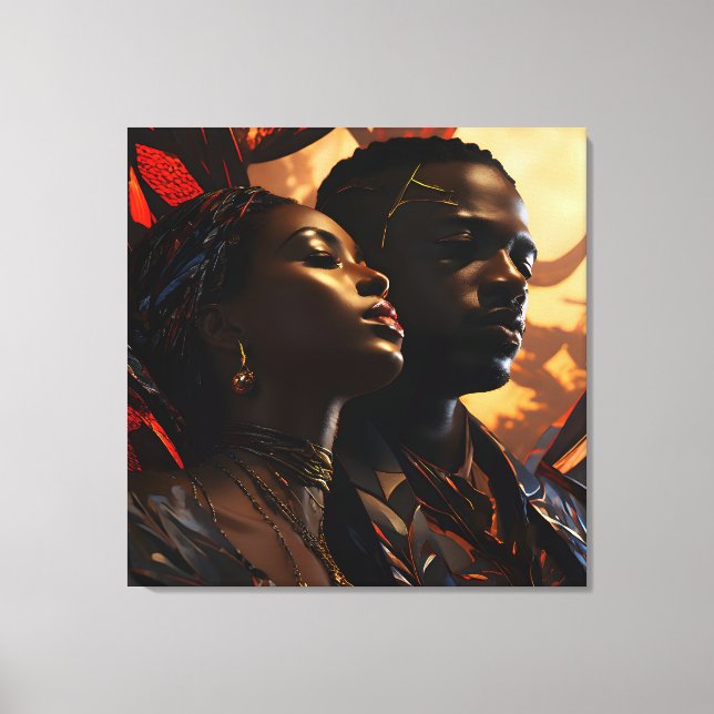 Impressão Em Tela Arte da moda africana (Frente)
