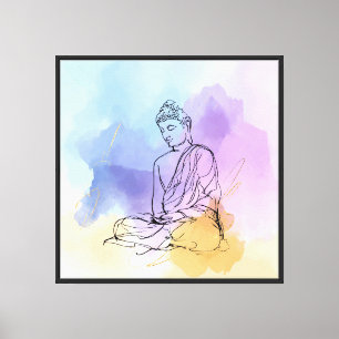 Impressão Em Tela Arte da Parede da Meditação Buda Zen Home