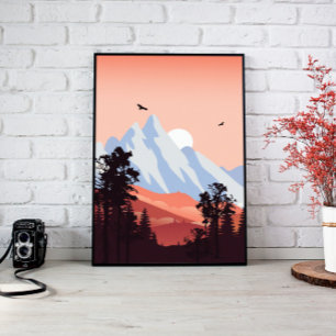 Impressão Em Tela Arte da Parede do Planisaweather Mountain