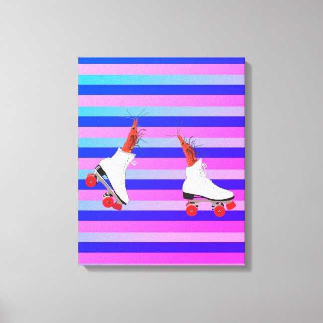 Impressão Em Tela Arte da Parede dos Camarões Funky (Frente)