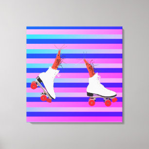 Impressão Em Tela Arte da Parede dos Camarões Funky