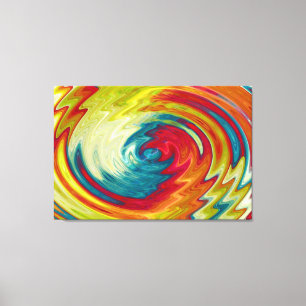 Impressão Em Tela Arte de Abstrato espiral colorida