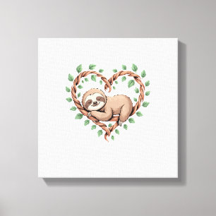 Impressão Em Tela Arte de Amante de Preguiça Animal Arte Gráfica Tro