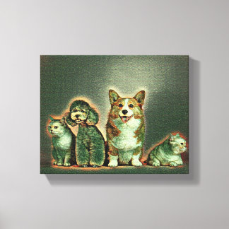 Impressão Em Tela Arte de Animal de Estimação Feliz
