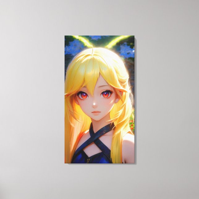 Impressão Em Tela Arte de Anime Bonita (Frente)