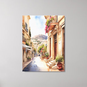 Impressão Em Tela Arte de aquarela Grécia de Atenas