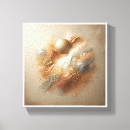 Impressão Em Tela Arte de Areia e Pó Abstrato de Luxo - Dourado Cham