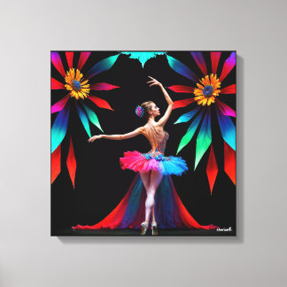 Impressão Em Tela Arte de Bailarino de Balé Abstrato