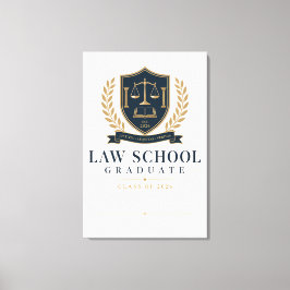 Impressão Em Tela Arte de Brasão de Graduado em Direito Personalizad