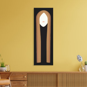 Impressão Em Tela Arte de Cabelo Longo   Retrato moderno minimalista